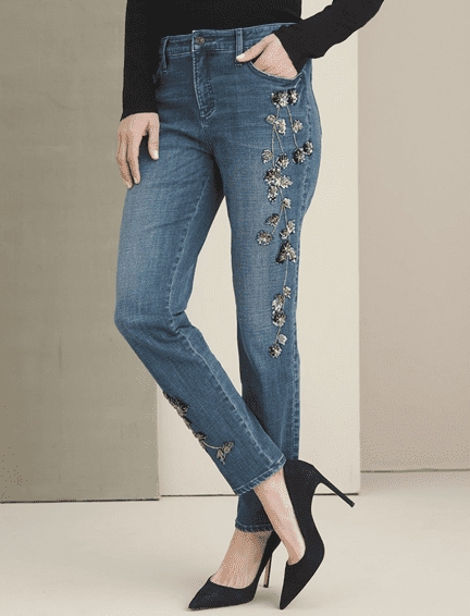 Chico’s Beaded Ankle Jeans